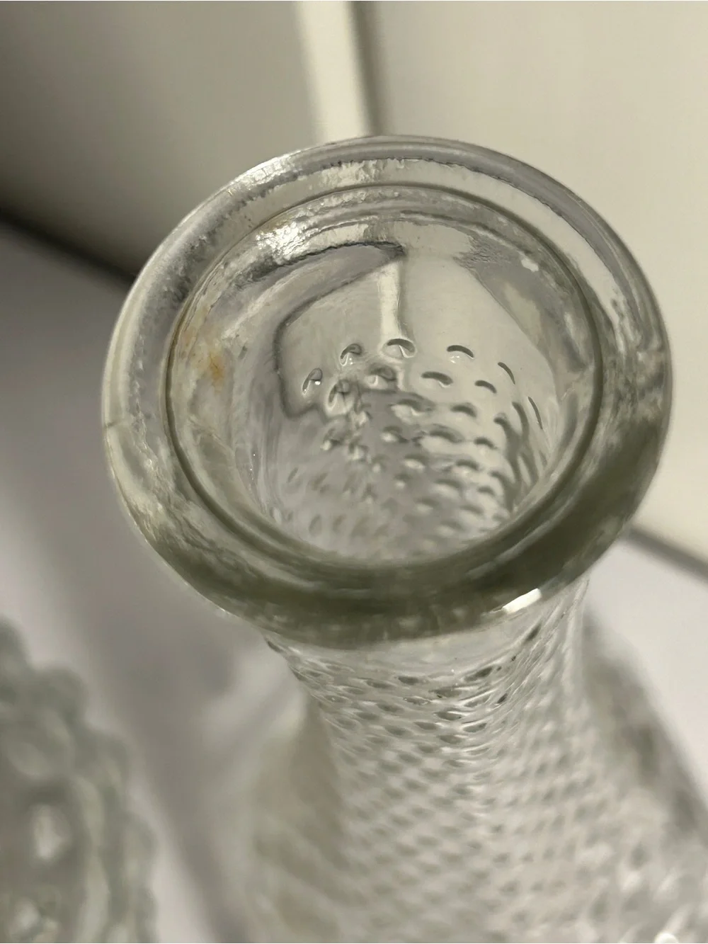 Vintage EO Brody Clear Glass Hobnail Bud Vase LOT Set of 2 Mid Century 6